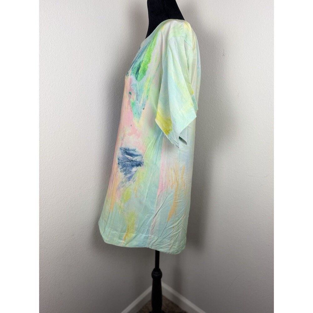 Maeve Anthropologie Silk Shift Dress Womens Small Abstract Print Short Sleeve - Picture 8 of 16